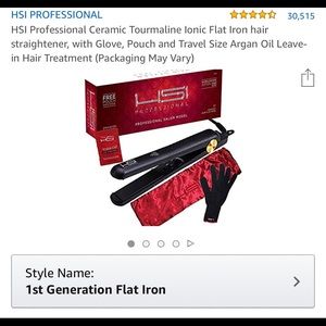 HSI professional ceramic ionic flat iron w/o glove